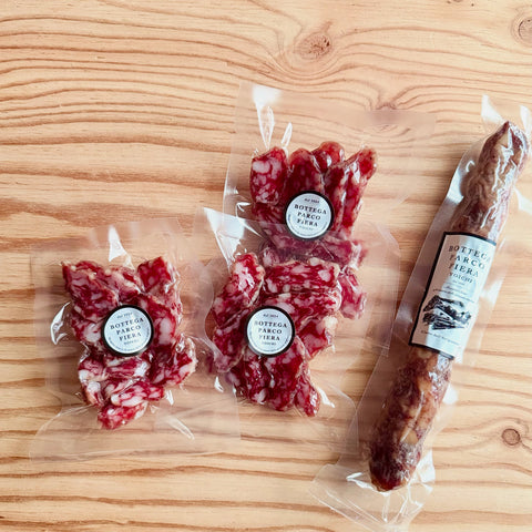 切れてる豚腸サラミ